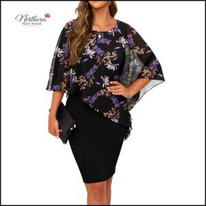 Chiffon Summer Casual Loose Knee Length Flow Dress